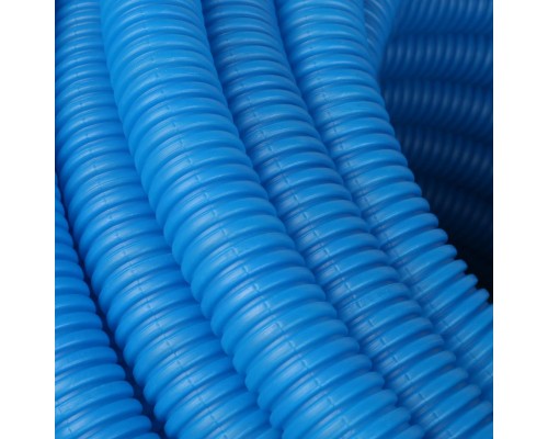 STOUT  Труба гофрированная ПНД, цвет синий, наружным диаметром 32 мм для труб диаметром 25 мм SPG-0001-503225