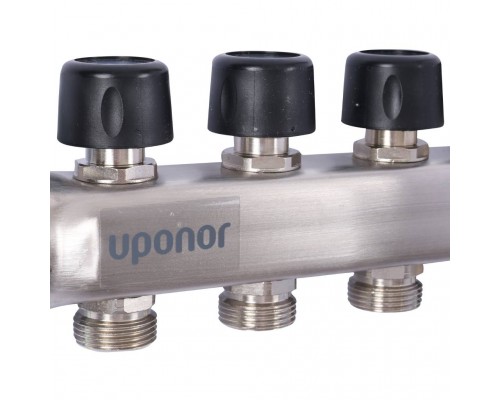 Uponor Smart S коллектор с расходомерами стальной, ВЫХОДЫ 5X3/4 ЕВРОКОНУС