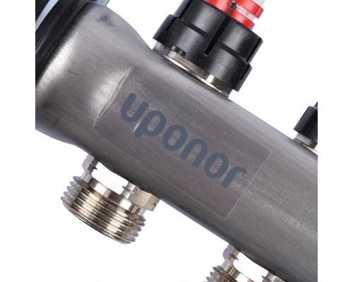 Uponor Smart S коллектор с расходомерами стальной, выходы 6X3/4 евроконус