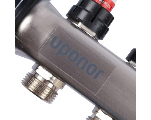 Uponor Smart S коллектор с расходомерами стальной, выходы 8X3/4 евроконус