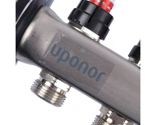 Uponor Smart S коллектор с расходомерами стальной, выходы 12X3/4 евроконус