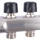 Uponor Smart S коллектор с клапанами стальной, выходы 3X3/4" евроконус