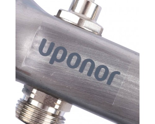 Uponor Smart S коллектор с клапанами стальной, выходы 3X3/4" евроконус