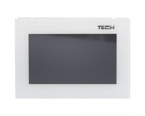 TECH  Комнатный регулятор со связью RS (стекло 2ММ, скрытый монтаж) белый