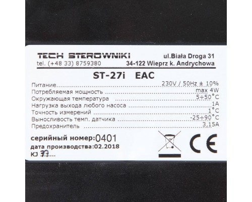 TECH  Контроллер для циркуляционных насосов ST-27 I