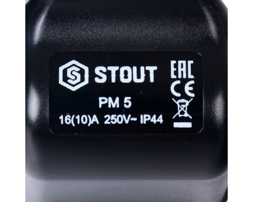 STOUT SCS-0001 Реле давления для водоснабжения PM5G,  1-5 бар, 1/4", с накидной гайкой.