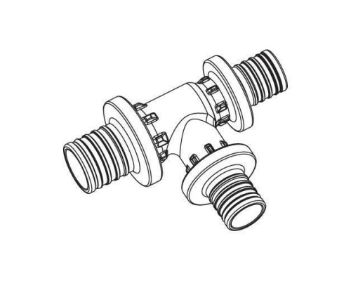 REHAU RAUTITAN Тройник с уменьшенным боковым и торцевым проходом 25-20-16 PX