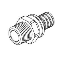 REHAU RAUTITAN Фитинги RAUTITAN Переходник с наружной резьбой 16-R 1/2 RX для труб из сшит полиэтил аксиальный