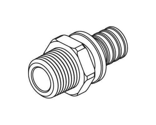 REHAU RAUTITAN Фитинги RAUTITAN Переходник с наружной резьбой 16-R 1/2 RX для труб из сшит полиэтил аксиальный