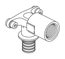 REHAU RAUTITAN Угольник настенный с длинным нарезным патрубком 16-R 1/2