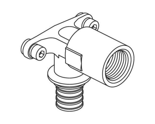 REHAU RAUTITAN Угольник настенный с длинным нарезным патрубком 20-R 1/2